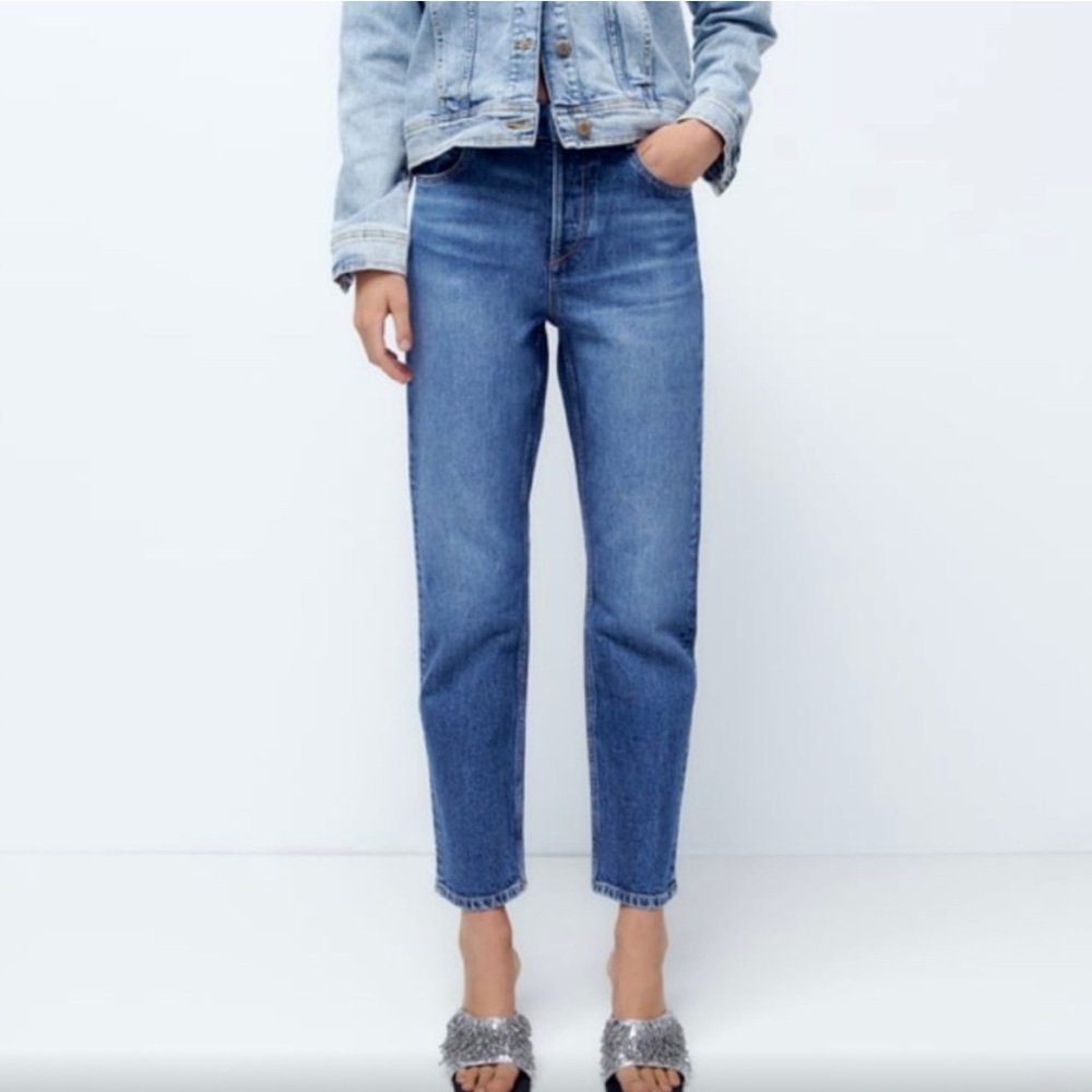ZARA High Rise straight jeans